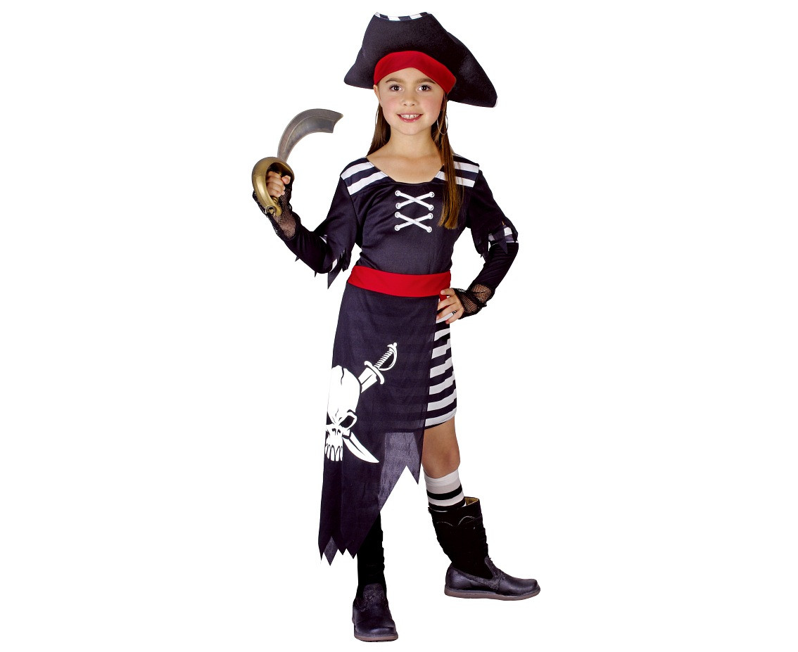 Pirate role-play set for kids (dress with belt, sleeves, hat), size 110/120 cm